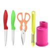 Venta al por mayor directa de fábrica, cuchillo de fruta, cuchillo, tijeras, juego de cuchillos de acero inoxidable para cocina doméstica, juego de cinco piezas