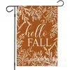 Bandera de Jardín de Elfo de Calabaza y Hoja de Arce de Acción de Gracias Transfronteriza Fondo de Otoño Bandera Decorativa Bandera Colgante para Jardín Exterior
