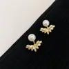 Pendientes Geométricos 2022 Nuevos Llegados Elegantes de Celebridad Perla Exquisita Lujo Ligero Elegante Dos Formas de Usar Pendientes de Pin de Plata de Ley para Mujeres