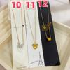 Collar de Lujo de Gama Alta, Moderno y Popular, Transfronterizo Acero Inoxidable Oro de 18K Collar Sencillo con Letra Vl y Elementos de Trébol de Cuatro Hojas, Etc