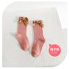 Calcetines para niños al por mayor 2022 primavera y verano nuevos versión coreana color sólido lazo malla transpirable calcetines de bebé calcetines de tubo para niñas