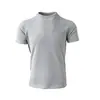 ¡Textura de malla de panal! Camisa deportiva casual de manga corta transpirable de alta elasticidad para entrenamiento de verano para hombre 11899