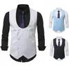 Chaleco de Traje Casual de Doble Botonadura Rayado Ajustado para Hombre, Nuevo de Primavera 2025, Estilo Europeo y Americano