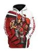 Moda Caliente Transfronteriza Sudadera 3D para Hombre Estampado del Super Bowl Americano Sudadera Urbana para Hombre Otoño e Invierno Sudadera