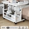 Mesita de Noche Mesa de Ordenador Ajustable Mesa Lateral Pequeña Simple Multifuncional con Almacenamiento Escritorio para Habitación de Adultos