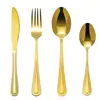 Ponto de Contas Talheres Ocidentais Doméstico Criativo Conjunto de Quatro Peças de Aço Inoxidável Faca Garfo Colher para Bife Francês Faca Garfo Colher Especial para Hotel