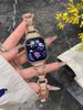 Pulseira de Metal com Corrente Cravejada de Diamantes Adequada para Apple Watch iWatch 12ª Geração 11/10Se