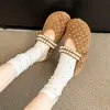 Novas pantufas fechadas com sola grossa estilo slip-on 2026, meias-pantufas retrô de bolinhas para outono para mulheres, adequadas para uso externo, estilo francês Birkenstock