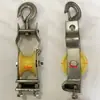 Polea para tendido de cables, Polea guía de doble propósito para cables de alimentación, Polea para tirar de cables, Gancho para izar, Polea para cruce de cables ferroviarios