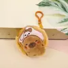 Adorable Gorro de Capibara Sanrio Monedero Cuadrado de Peluche Portátil para Estudiante Portatarjetas de Identificación