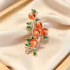Recientemente Más Vendidos Broches Creativos de Lujo Ligero al por Mayor Accesorios de Ramillete de Insectos de Gama Alta Broches de Flor de Cristal Vegetal de Temporada