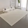 Alfombra de Velour de Cristal Color Crema para Sala de Estar, Dormitorio, Tienda Completa, Alfombra para Mesa de Café, Hogar, Absorbente de Agua, Resistente a la Suciedad, Antideslizante, Generación de una Pieza
