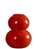 Jarrón de Calabaza de Color Sólido Amarillo Puro Rojo Puro Adorno Botella para Arreglo Floral Transfronterizo Contenedor de Velas Botella para Lámpara de Aceite Base para Lámpara de Buda