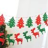 Banderas Decorativas Colgantes Banderas de Tirar de Fieltro Banderas Colgantes Árbol de Navidad Tela No Tejida Banderas de Tirar de Reno Atmósfera Navideña Triángulo Pentagrama