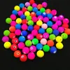Atacado do Fabricante Contas Redondas Acrílicas Pintadas por Spray Contas de Borracha Fluorescentes com Furo Reto Acessórios para Joias DIY Materiais para Miçangas Artesanais