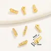 Cuentas Espaciadoras Geométricas de Forma Especial Chapadas en Cobre de Oro Real de 14K Incrustadas con Zirconia Colgante de Fuegos Artificiales Triangulares Pulsera DIY Accesorios para Pulseras