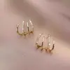Pendientes de Plata de Ley S925 Corea del Sur Pendientes Elegantes de Nicho 2025 Nuevos de Moda Lujo Ligero Moda Retro para Mujer Exquisitos