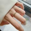 Anillos de Plata de Ley 925 Chapada en Oro de 18K con Esmeralda y Diamante Estilo Japonés y Coreano Diseño de Nicho para Mujer Lujo Ligero de Alta Gama Anillo Abierto