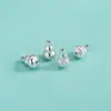 Accesorios de Plata de Ley S925 Versión Ligera Cuentas Espaciadoras de Calabaza Cuentas de Cubo Pulsera de la Fortuna Cuentas Sueltas de Calabaza Pulsera Trenzada de Cuerda DIY Cuentas