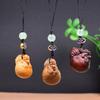 Tallas Pequeñas de Animales del Zodiaco en Sándalo, Cadenas Creativas y Lindas Personalizadas para Teléfono Móvil, Llaveros, Pequeños Regalos de Madera