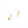 Nuevos Aretes Sencillos y Delicados de Piedra Chapados en Oro Elegantes Aretes de Perla Natural de Agua Dulce Pin de Plata 925 Aretes para Mujer