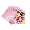 Nuevo País de las Maravillas de Cumpleaños Infantil de Dibujos Animados Rosa Elsa Fiesta de Seis Princesas Platos de Papel Mantel Suministros de Decoración