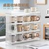 Portavasos Estante de almacenamiento de vasos comedor escritorio vaso de agua taza de té taza de café estante organizador caja juego de té estante de celosía