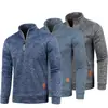 Outono e Inverno Masculino Gola Zíper Malha Mangas Veludo Fino Tendência Tops Jaqueta de Tricô Tamanho Grande Conjunto Masculino de Três Peças