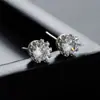 Pendientes Transfronterizos para Hombre, Estrella de Ocho Puntas con Circonita, Lujo Ligero, Sensación de Alta Gama, Versátiles, Pendientes de Nuevo Estilo para Mujer, Sencillos y de Nicho