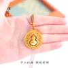 Tienda de oro con fuerte retención de color Oro de arena vietnamita incrustado con diamantes Collar de calabaza giratoria Cadena para suéter Nuevos accesorios de estilo chino para mujer