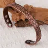 Anéis, Pulseiras para Homens e Mulheres, Conjuntos de Joias Magnéticas de Flores, Magnéticos Exclusivos Estilo Quente Cobre Vermelho Antigo Escovado, Vintage Transfronteiriço