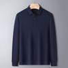 Ropa de trabajo de alta gama, camiseta personalizada con logotipo impreso, camisa polo de seda morera con solapa, ropa de trabajo para hombres y mujeres, manga larga bordada