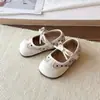 Sapatos Mary Jane Estilo Ballet para Meninas 2026 Nova Chegada de Verão Decote Baixo Versátil Confortável Laço Poá Estilo Coreano Sapatos de Couro
