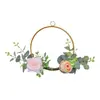 Fabricante de Arte Floral Qi Hao Rosas Artificiales/Flores de Té/Hojas de Dinero, Plantas Verdes Artificiales de Hierro Forjado, Soportes Decorativos para Flores, Colgantes de Pared