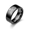 Anillo de acero de titanio de venta caliente transfronteriza His Always Her Forever anillo de pareja estilo hip-hop europeo y americano
