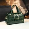 2026 Nuevo Modelo Bolso de Hombro Cruzado de Cuero con Patrón de Cocodrilo Elegante y a la Moda para Madres de Mediana Edad con un Toque de Lujo