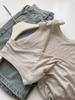 Camiseta Sem Manga Lyocell Tencel Leve, Macia e Amiga da Pele para Mulheres, Verão Slim-Fit, Regata Elegante para Figuras Petite