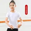 Conjunto de Calça Cropped de Manga Curta Estilo Cenoura para Crianças, Roupa de Dança, Roupa de Prática para Meninas, Manga Curta, Modal, Dança Folclórica, Roupa de Dança