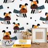 Adesivos de Parede Autoadesivos à Prova d'Água e de Mofo Estilo Graffiti Desenho Animado Ins para Casa Quarto de Dormitório Parede Móveis Renovação Papel de Parede