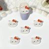 Accesorios de Arte de Uñas de Dibujos Animados de Celebridades de Internet, Purpurina Fina Roja que Brilla en la Oscuridad Gato Kt, Panda de Ojos Grandes con Pedrería de Resina, Decoraciones de Uñas Portátiles para Bricolaje