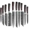 Cuchillo de Chef Estilo Occidental con Patrón Láser Transfronterizo Cuchillo de Cocina Cuchillo Sande Cuchillo de Chef Patrón Damasco Traje de Cuchillos de Cocina