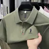 2026 Nuevo Estilo de Verano Camisa Polo para Hombre de Manga Corta para Hombres de Mediana Edad Casual de Negocios Color Sólido Bordada Cuello Camisero Camiseta de Manga Corta para Hombre