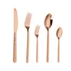 Cuchillo, tenedor y cuchara de acero inoxidable para vajilla transfronteriza, juego completo de cuchara para postre occidental, cuchillo y tenedor para bistec de hotel, juego de cinco piezas, regalo, venta al por mayor
