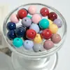 14mm Feijão Gelatina Creme Redondo Contas Coloridas DIY Feito à Mão Contas Corrente de Celular Acessórios de Joalheria Adorno de Cabeça Brincos Colar Doce