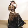 Vestido de Algodón y Seda de Alto Gama Estilo Francés de Verano con Botones de Moda, Dobladillo Amplio, Corte Holgado, Vestido Largo Adelgazante con un Ambiente Elegante