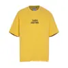 Camiseta de Manga Corta con Estampado Degradado de Logotipo con Slogan de Letra Clásica de la Marca Trendy Gallery Dept para Hombres y Mujeres, Atuendo de Pareja para el Día de San Valentín Chino