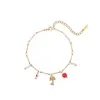 Pulseira de Aço Inoxidável Rosa com Concha Estilo Oceano Transfronteiriça Europeia e Americana para Mulheres, Joia de Design de Nicho Estilo Feriado Atacado