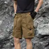 Shorts de Trabalho Masculino An Yang 2026 Verão Novo Algodão Lavado Fino Esportivo Casual Comprimento Médio Multi-Bolsos Calça de Cinco Pontos