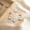 Pulsera Grande de Acero de Titanio de 15 mm Trébol de Cuatro Hojas Doble Cara Cinco Flores Celebridad de Internet Chapada en Oro de 18K No Se Desvanece Lujo Accesible Estilo Caliente Transfronterizo para Mujer