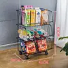 Estante de Almacenamiento para Juguetes de Merienda, Estante de Almacenamiento para Estufa, Estante de Almacenamiento para Cocina, Estante de Almacenamiento para Cesta de Frutas y Verduras, Multicapa para el Hogar